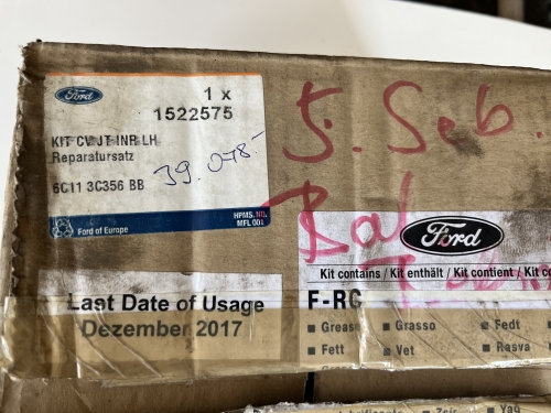Ford Transit MK7 féltengely csukló felújító készlet bal belső 5 seb. gyári új (2006-2014)
